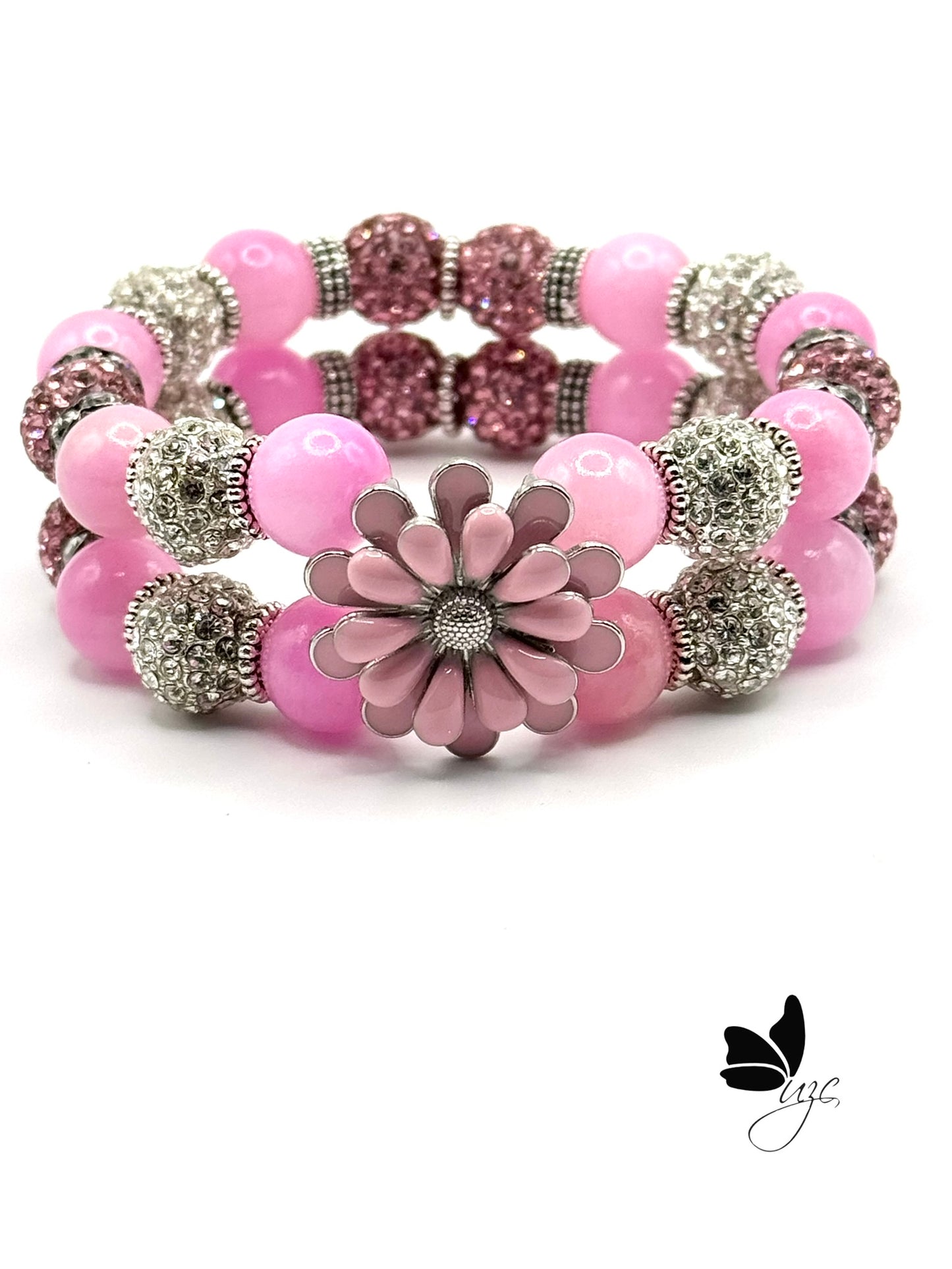Blushing Bloom 2-Stack Bracelet Set