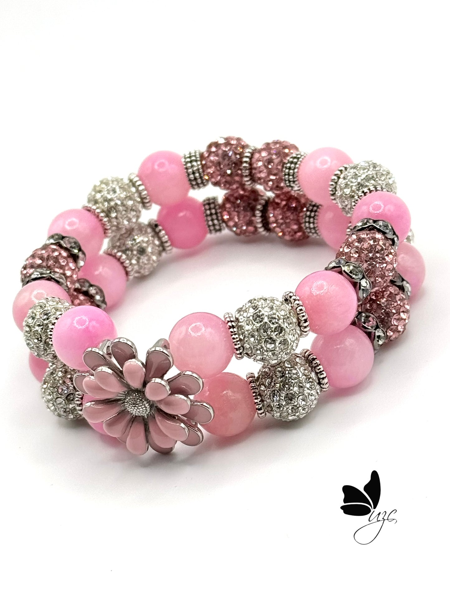 Blushing Bloom 2-Stack Bracelet Set