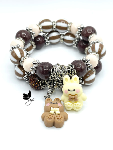 Coffee & Creamer Children's Bracelet Set