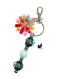 Rainbow Floral Keychain/Pocketbook Charm