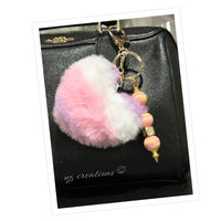 Pastel Heart Keychain/Pocketbook Charm