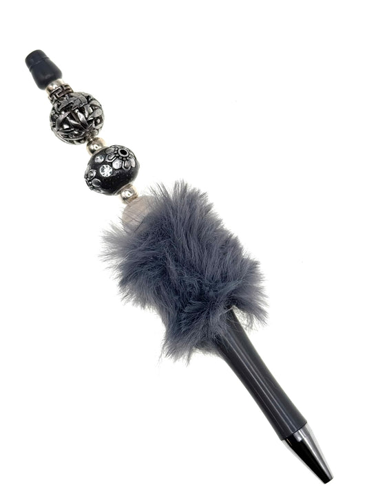 Slate Gray Pom Pom Elegance Pen