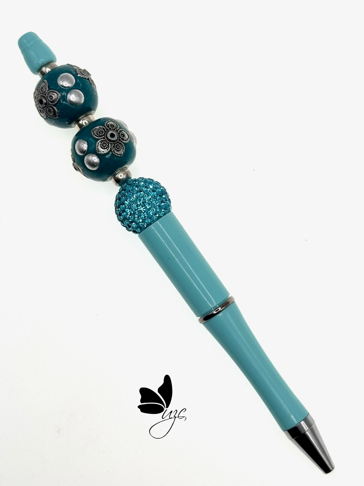 Blue Beaded Pen