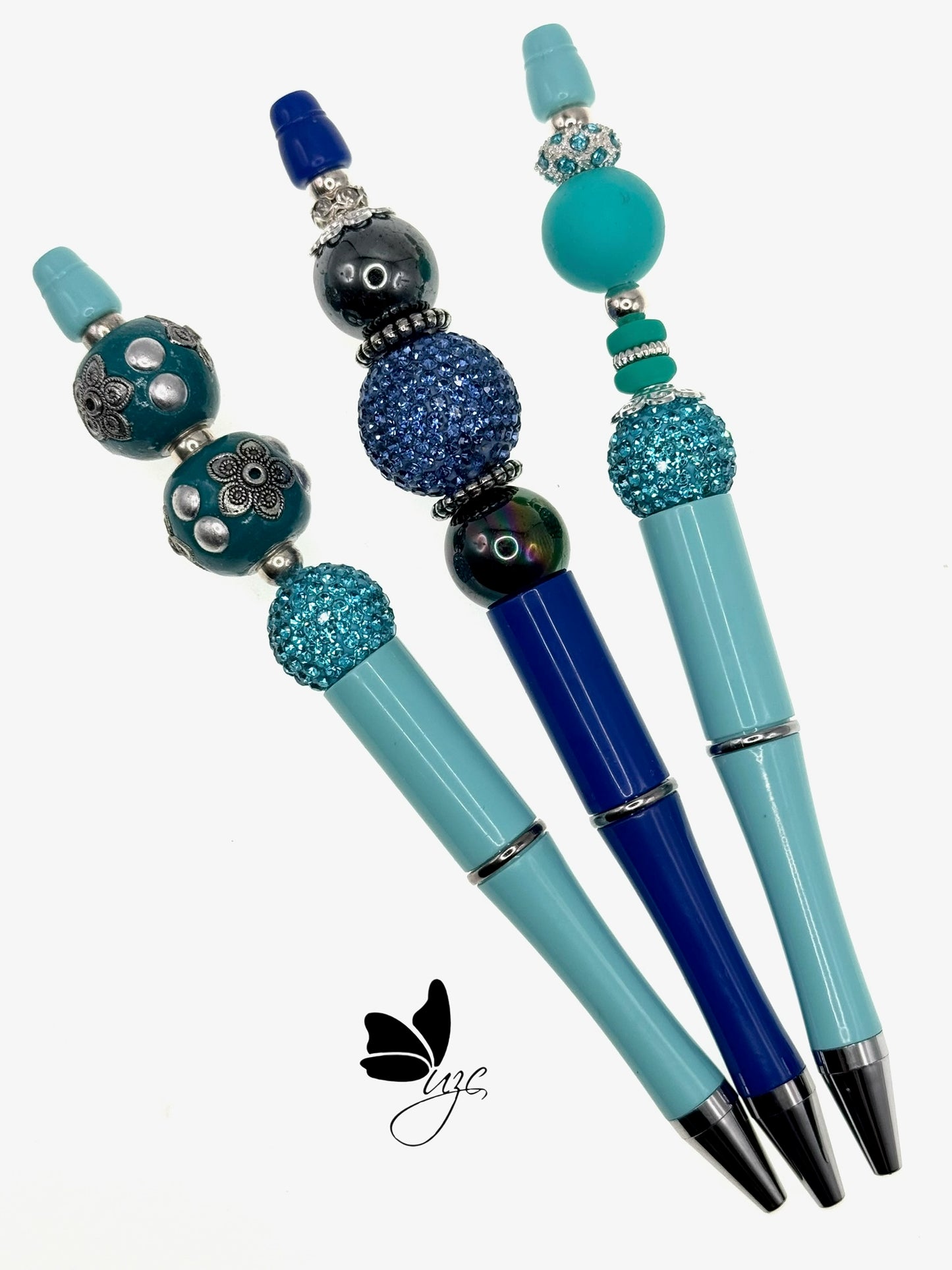 Blue Beaded Pen