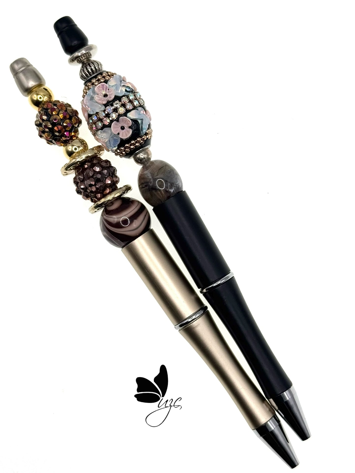 Black and Gold Beded Pens